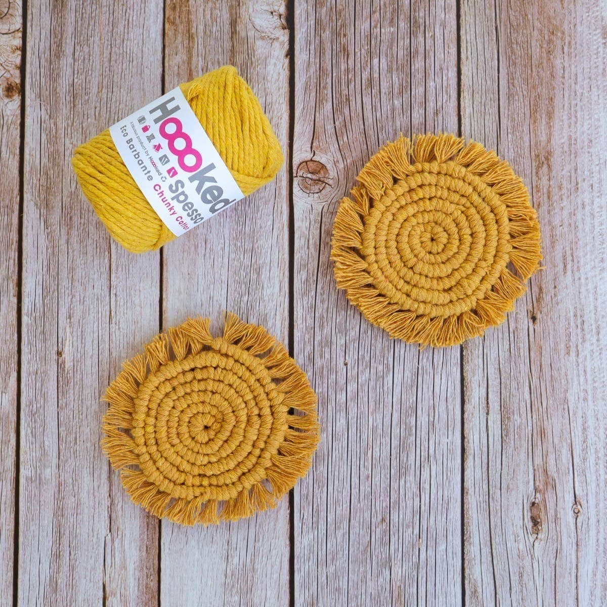 Macramé Coasters Kit – Curry